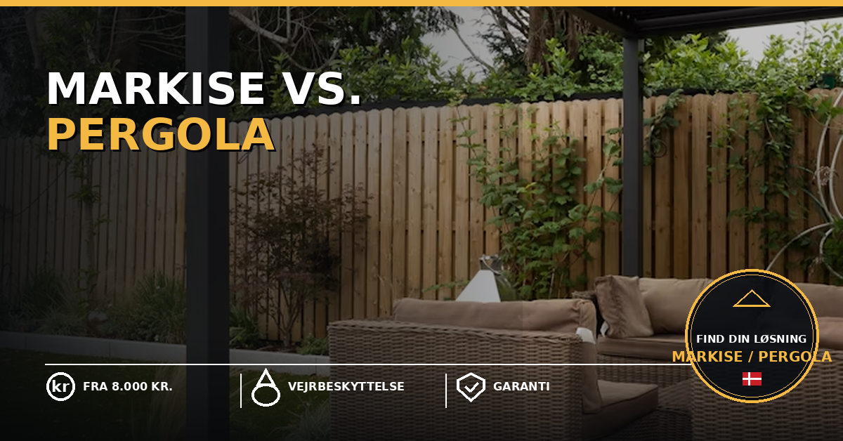 Sammenligning af markise og pergola